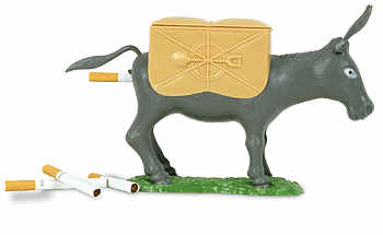 smoking donkey cigarette dispenser